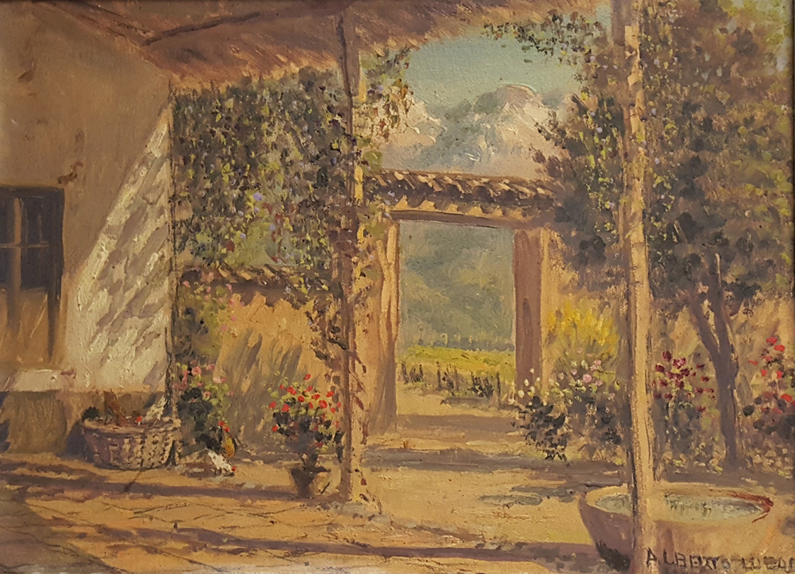 Patio Scene by Alberto Alfredo Lobos